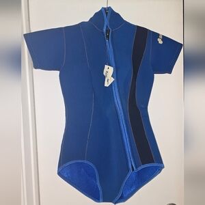 Blue Short Sleeve Wetsuit